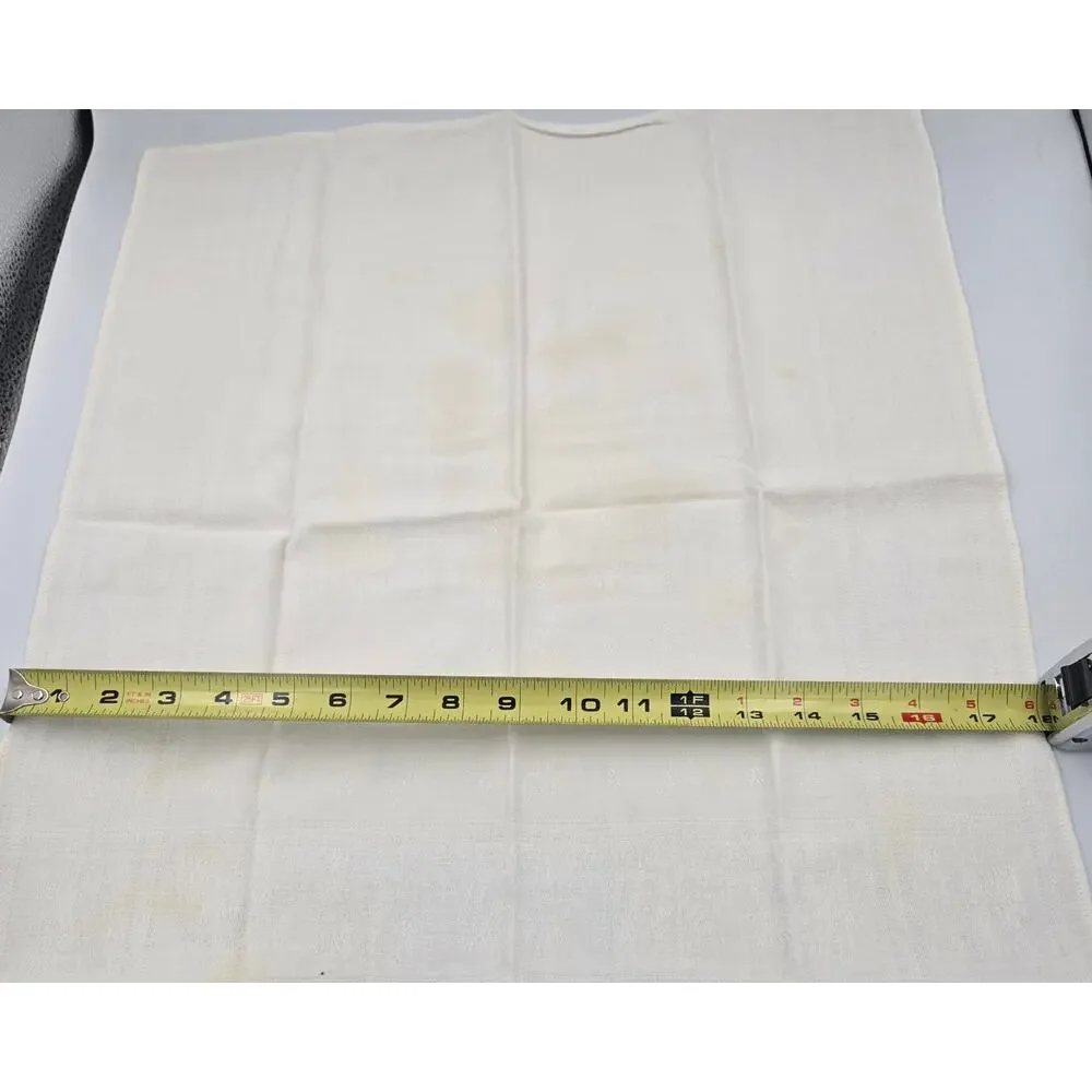 Lot of 4 Off-White Cotton or Cotton Blend Cloth Napkins w/ Subtle Woven Texture
